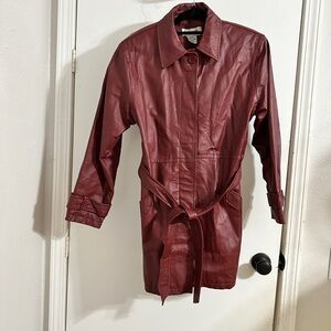 Women's Red Leather Jacket